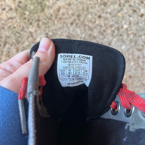 Sorel Lexie Wedge Color Quarry Red Laces Size 6.5 - Picture 2 of 8